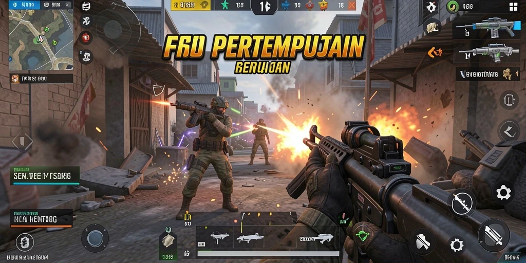 Tampilan gameplay seru dari game FPS 8180 dengan aksion tembak-menembak intens.