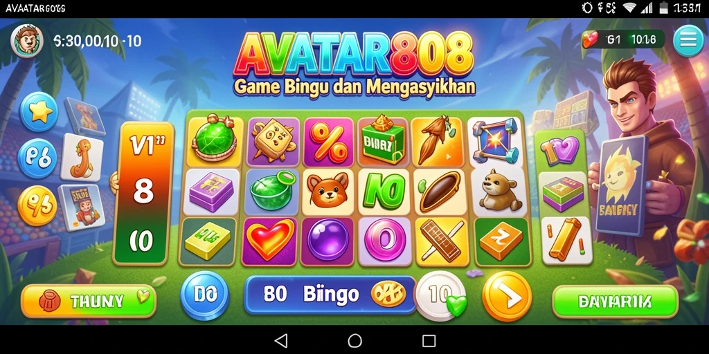 Tampilan gameplay Bingo yang seru dan interaktif di AVATAR808.