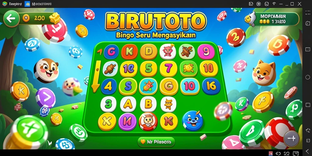 Tampilan menarik dari gameplay Bingo di BIRUTOTO.