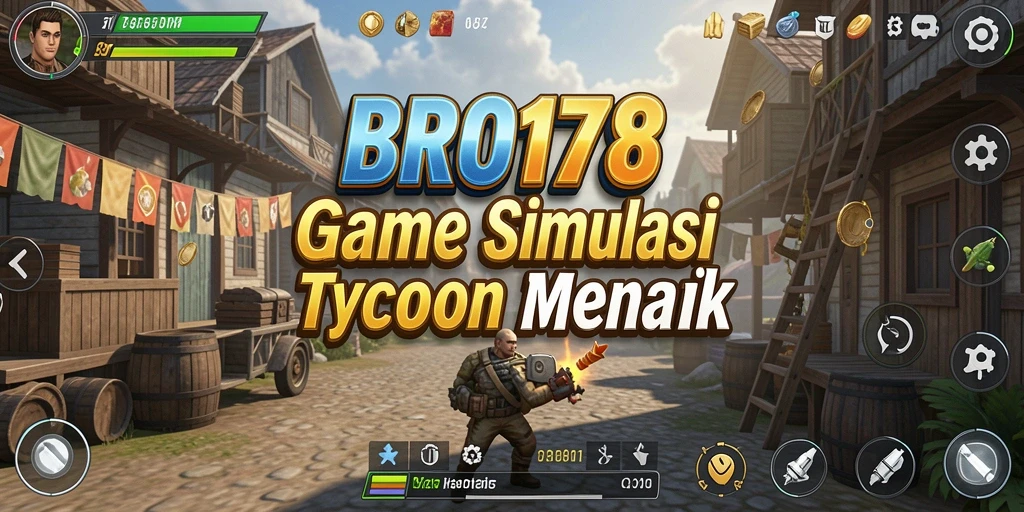 Screenshot dari gameplay BRO178 yang menunjukkan elemen manajerial Tycoon.