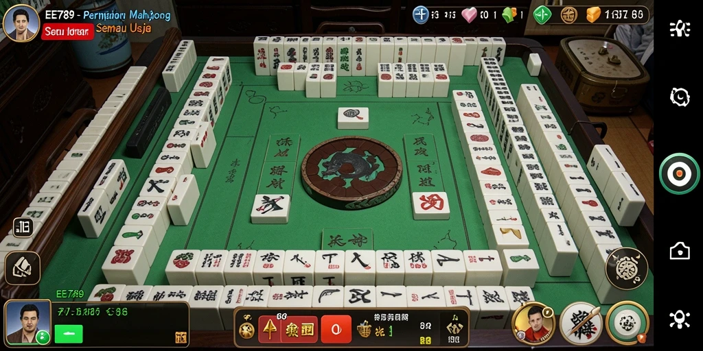 Tampilan utama EE789 menampilkan gameplay Mahjong yang menarik.