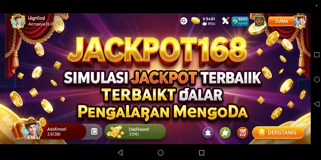 Screenshot JACKPOT168 menampilkan gameplay seru dengan warna-warna cerah.