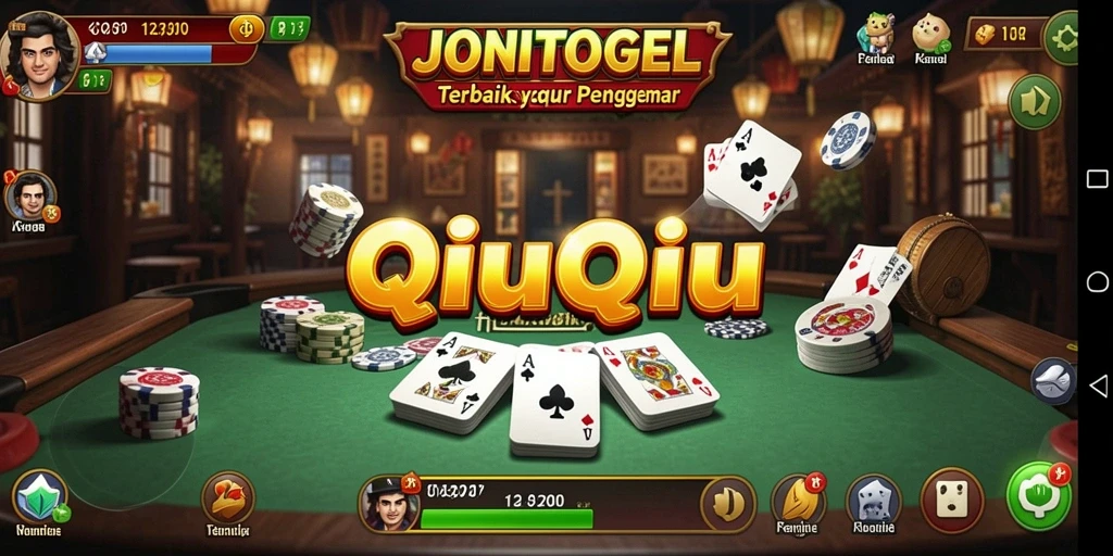 Screenshot utama menunjukkan gameplay seru dari QiuQiu.