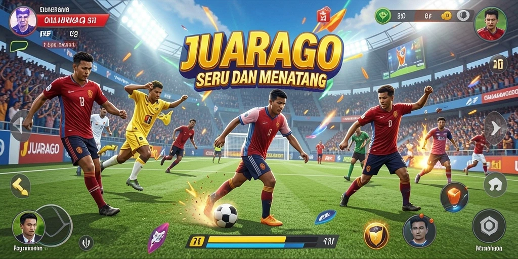 Gameplay seru dari JUARAGO dengan berbagai olahraga menarik.