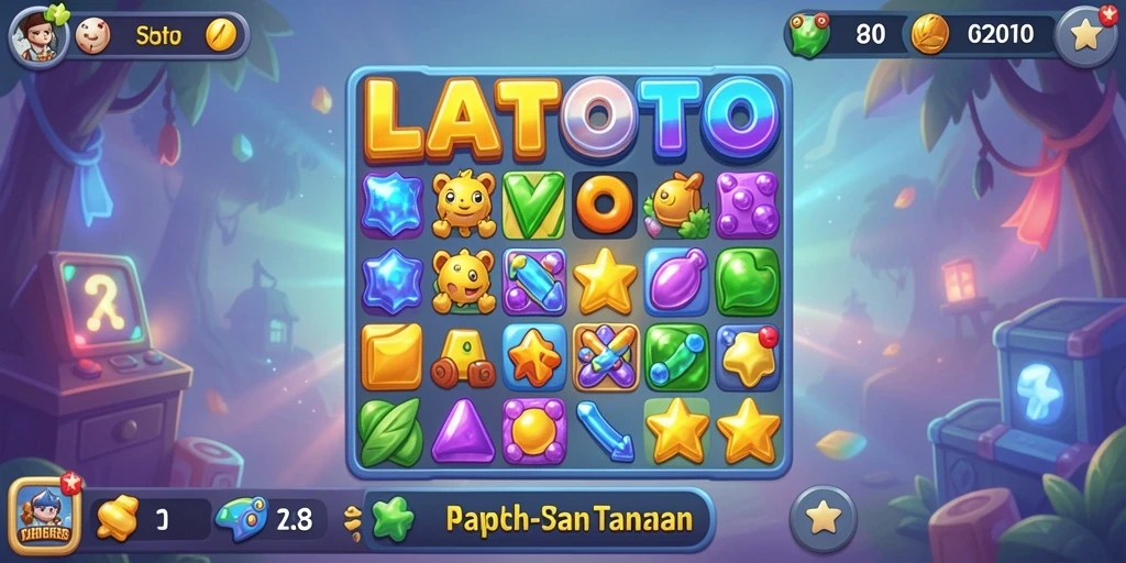 Tampilan permainan LATOTO dengan elemen Match-3 yang menarik.