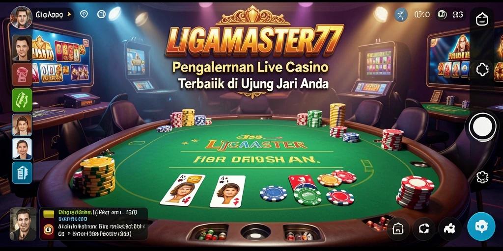 Gameplay seru di LIGAMASTER77 dengan dealer langsung dan interaksi real-time.