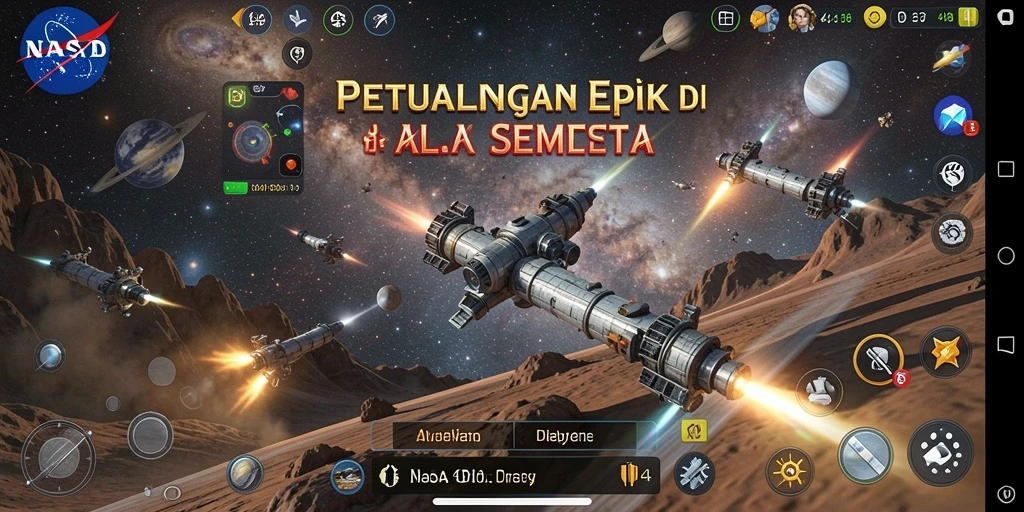 Gameplay seru NASA4D dengan petualangan luar angkasa yang menantang.