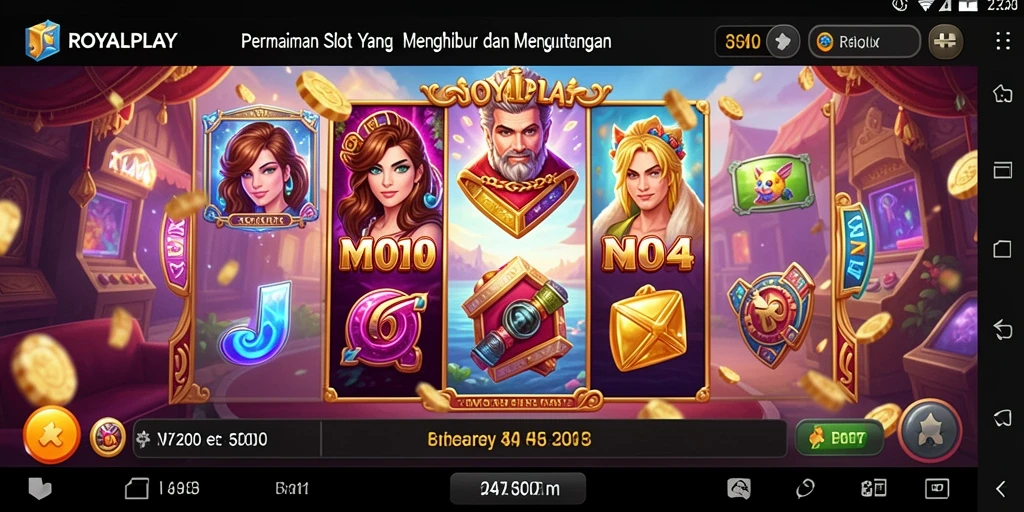 Tampilan menarik dari gameplay Slot ROYALPLAY yang mendebarkan.
