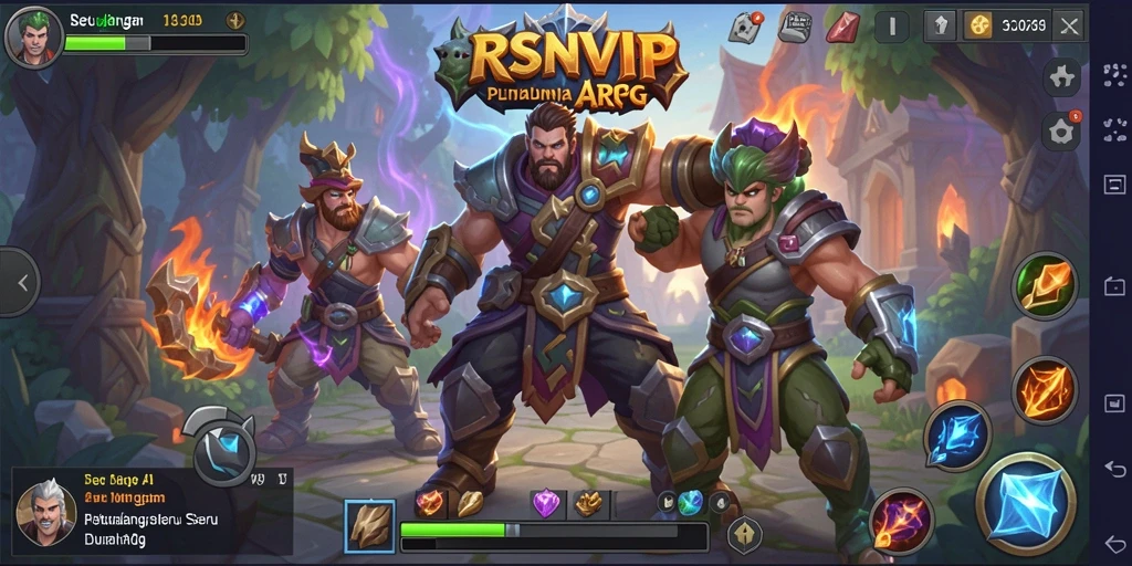 Screenshot gameplay RSNVIP menampilkan aksi pertarungan yang seru.