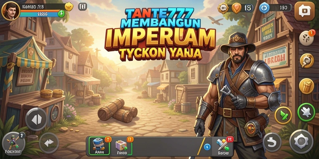 Tampilan gameplay <strong>TANTE777</strong> yang menampilkan pengembangan bisnis Tycoon.