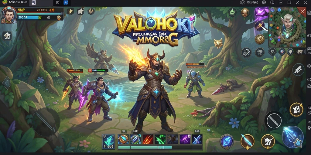 Tampilan gameplay epik dari VALOHOKI dalam dunia MMORPG.