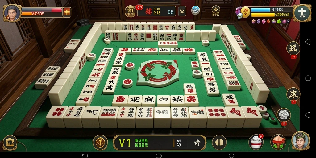 Screenshot gameplay VIP805 menampilkan suasana seru permainan Mahjong.
