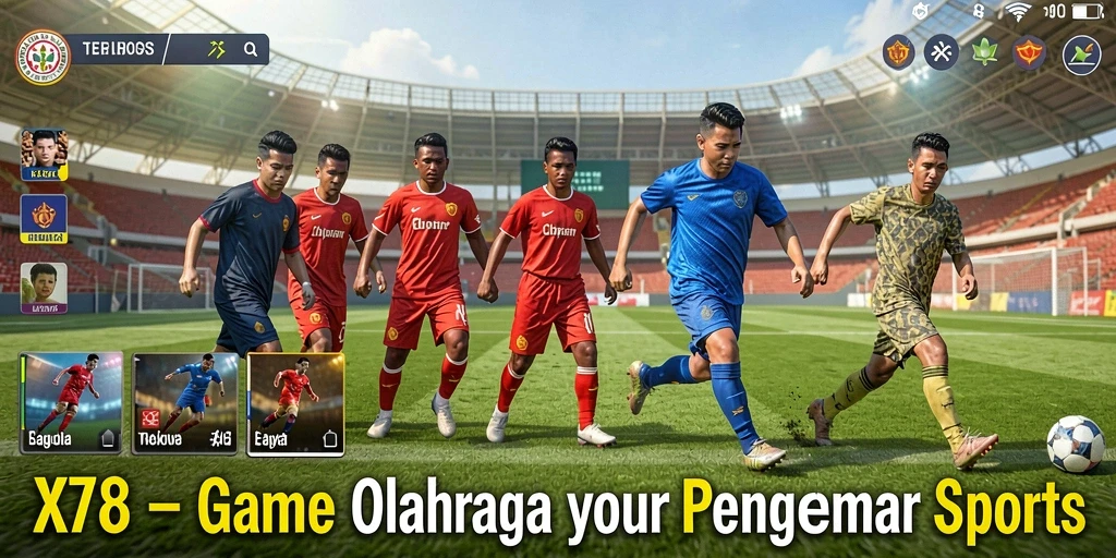 Tampilan menakjubkan dari permainan X78 yang penuh aksi olahraga.